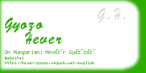 gyozo hever business card